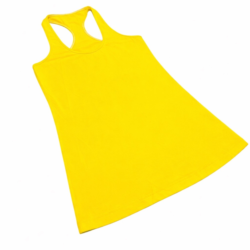 Lululemon Cool Racerback Tank Top Size 6 Bright Yellow Workout Tank Small Spot